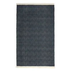 Navy Handwoven Herringbone Area Rug, 2x3