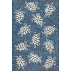 Navy Harrison Turtle Indoor/Outdoor Area Rug, 4x7