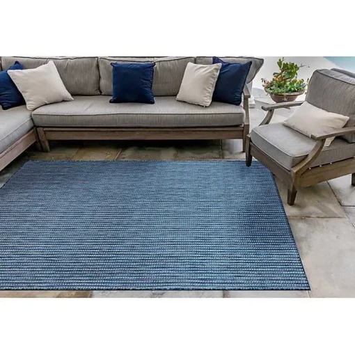 Navy Intertwine Indoor/Outdoor Area Rug, 7x9