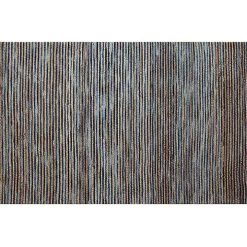 Navy Jute and Wool Woven Area Rug, 5x8