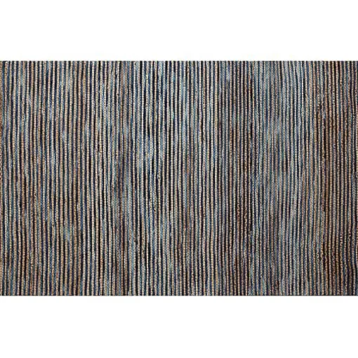 Navy Jute and Wool Woven Area Rug, 5x8