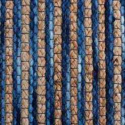 Navy Jute and Wool Woven Area Rug, 5x8