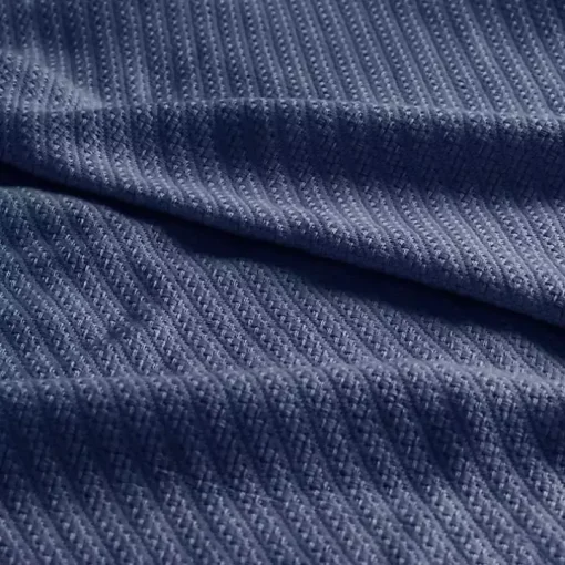 Navy Liquid Cotton Twin Blanket