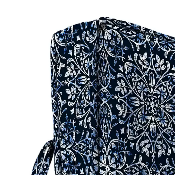 Navy Medallion Outdoor Deep Seat Cushion