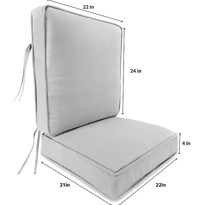 Navy Medallion Outdoor Deep Seat Cushion