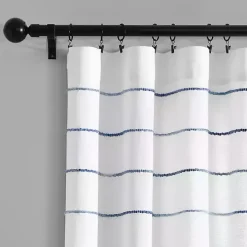 Navy Ombre Stripe Curtain Panel Set, 84 in.