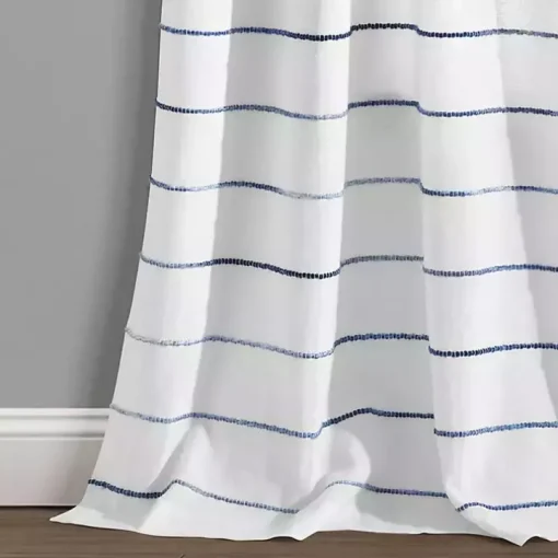 Navy Ombre Stripe Curtain Panel Set, 84 in.