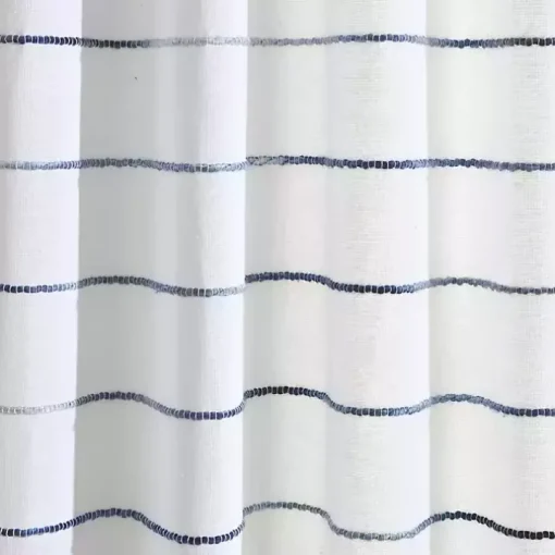 Navy Ombre Stripe Curtain Panel Set, 84 in.
