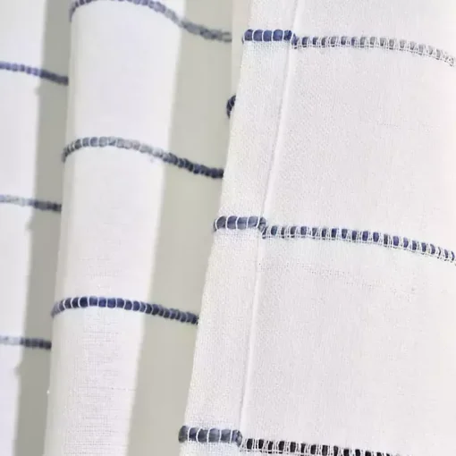 Navy Ombre Stripe Curtain Panel Set, 84 in.