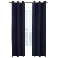 Navy Room Darkening Curtain Panel Set, 63 in.