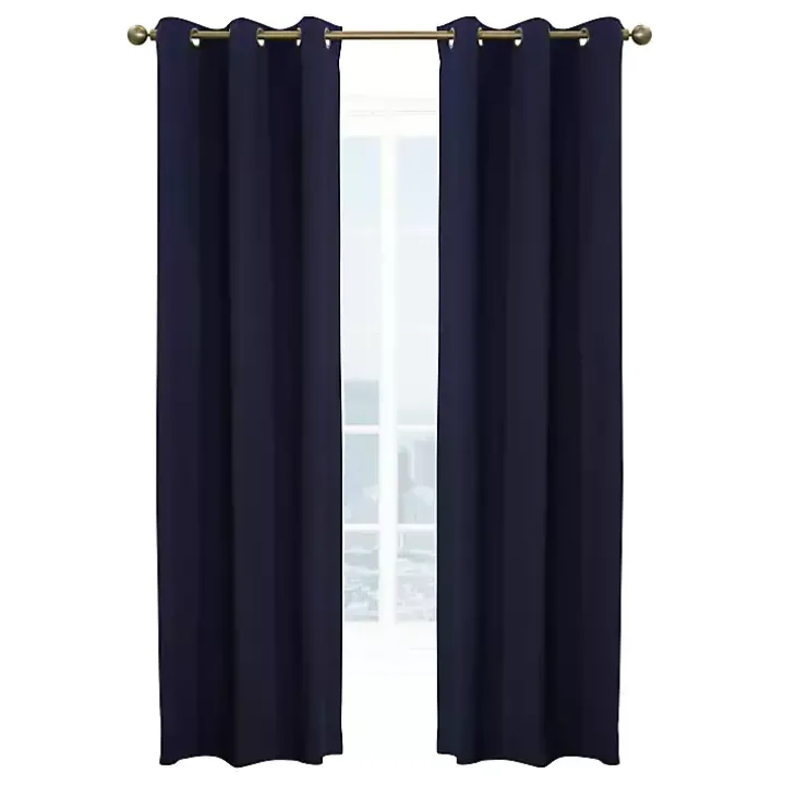 Navy Room Darkening Curtain Panel Set, 72 in.