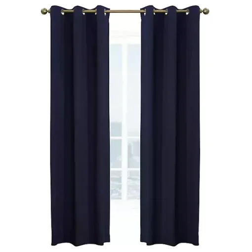 Navy Room Darkening Curtain Panel Set, 95 in.