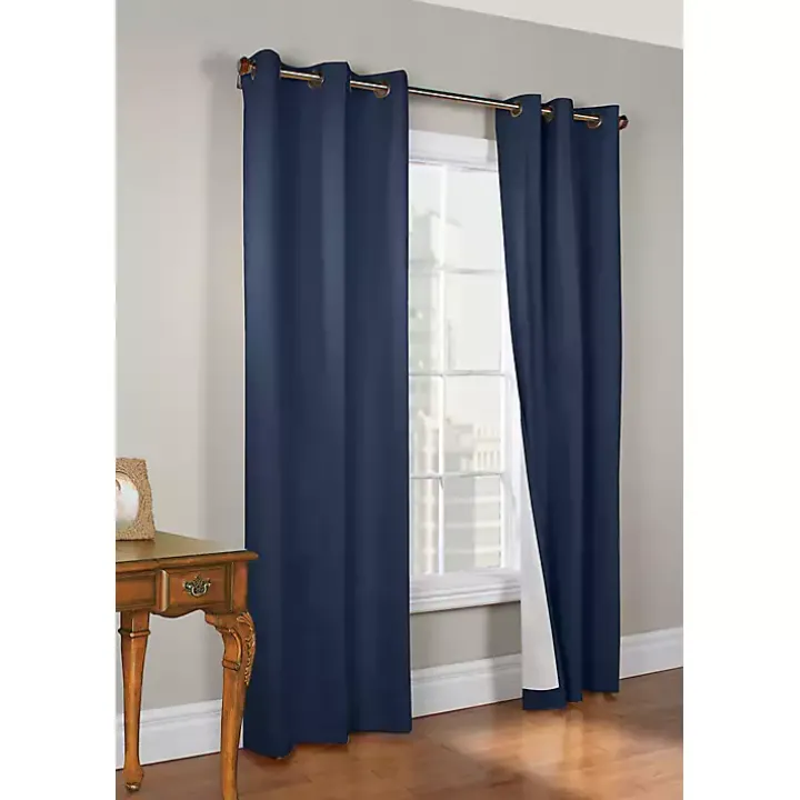 Navy Room Darkening Curtain Panel Set, 72 in.