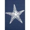 Navy Starfish Hooked Indoor/Outdoor Area Rug, 5x8