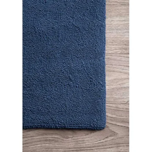 Navy Starfish Hooked Indoor/Outdoor Area Rug, 5x8