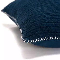 Navy Subtle Striped Oversized Pillow