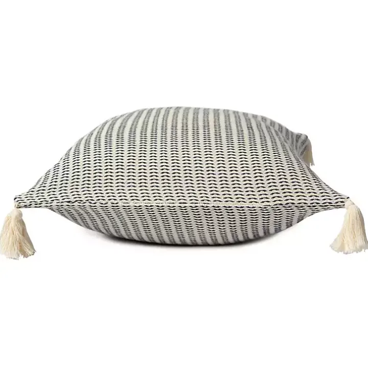 Navy Trapeze Organic Cotton Throw Pillow