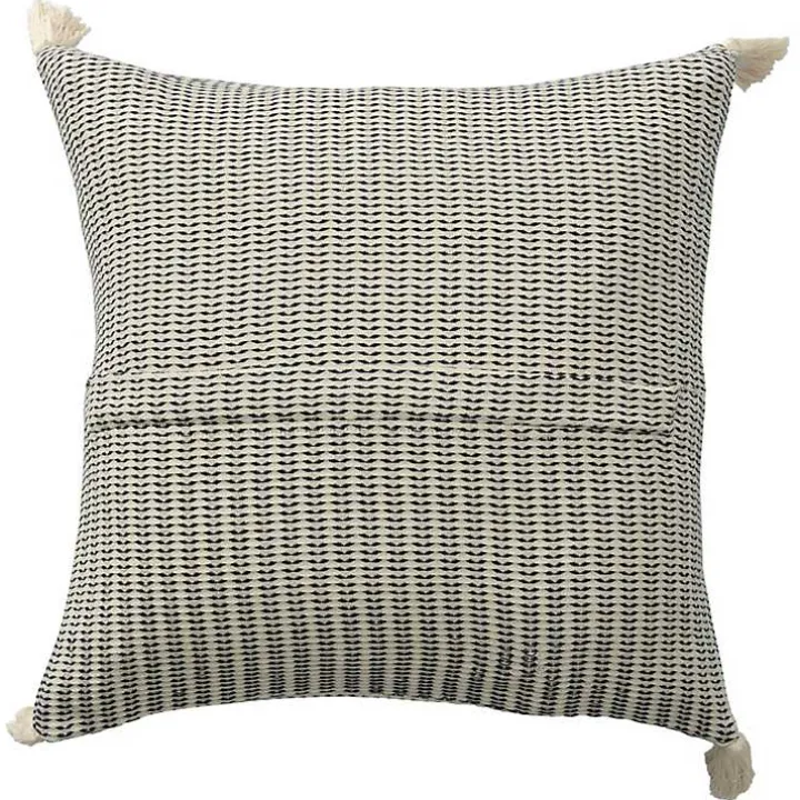 Navy Trapeze Organic Cotton Throw Pillow