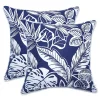 Navy Tropical Foliage 2-pc. Outdoor Pillows