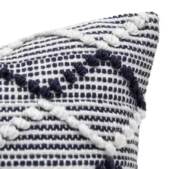 Navy Waves Outdoor Pillow