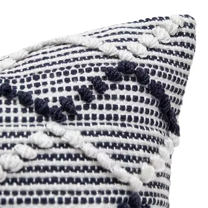 Navy Waves Outdoor Pillow
