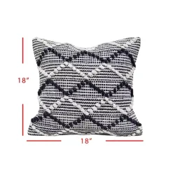 Navy Waves Outdoor Pillow