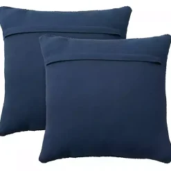 Navy Woven Cable Knit Pillow, Set of 2