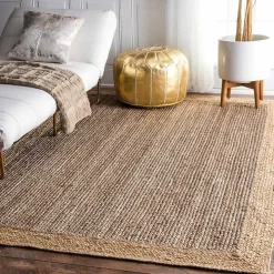 Neely Jute Hand Woven Area Rug, 8x10