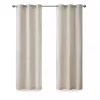Neutral Basketweave Curtain Panel Set, 84 in.