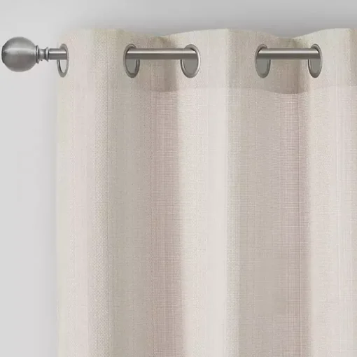 Neutral Basketweave Curtain Panel Set, 84 in.