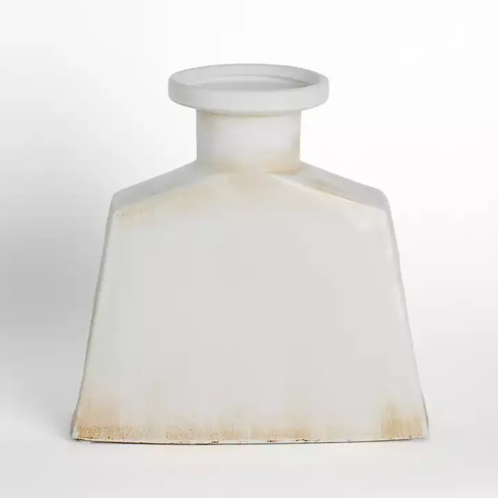 Neutral Distressed Pentagon Vase, 12 in.