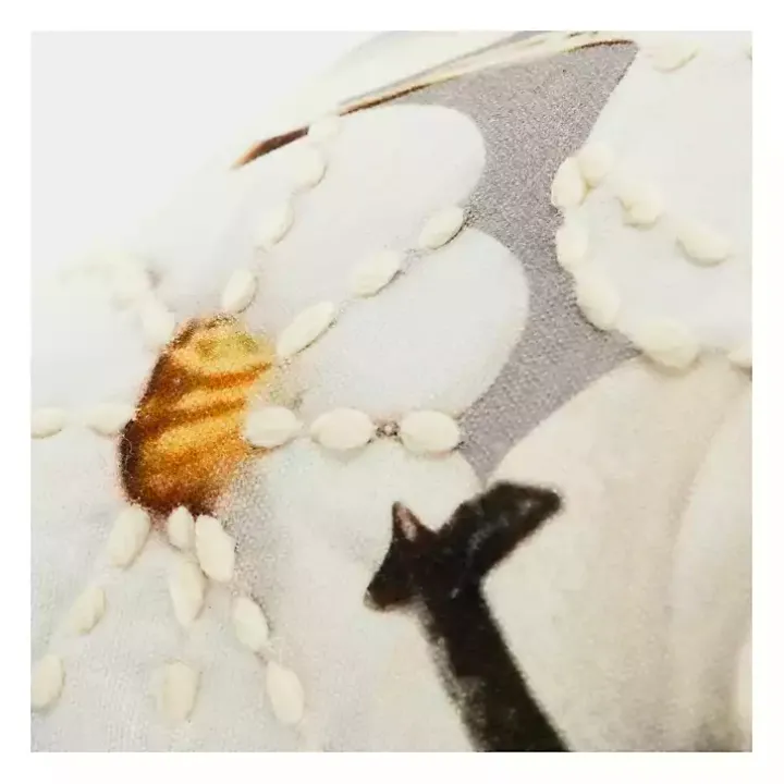 Neutral Gold Pumpkins Harvest Throw Pillow