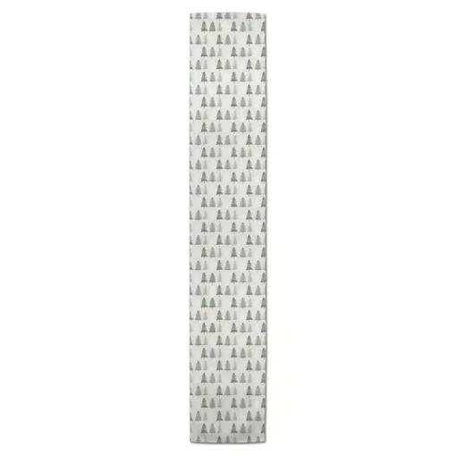 Neutral Green Tree Pattern Table Runner