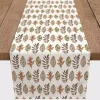 Neutral Leaf Pattern Table Runner, 90 in.