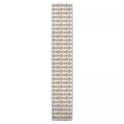 Neutral Leaf Pattern Table Runner, 72 in.