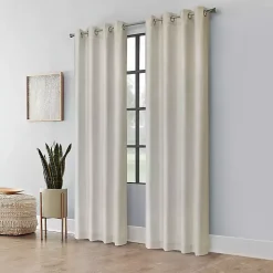 Neutral Light Filtering Curtain Panel, 63 in.