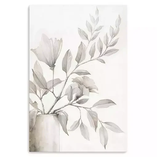 Neutral Potted Plant Canvas Art Print