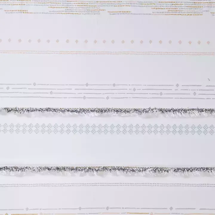 Neutral Striped Boho Cotton Shower Curtain