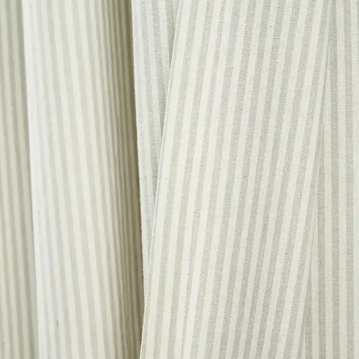 Neutral Vintage Stripe Curtain Panel Set, 95 in.