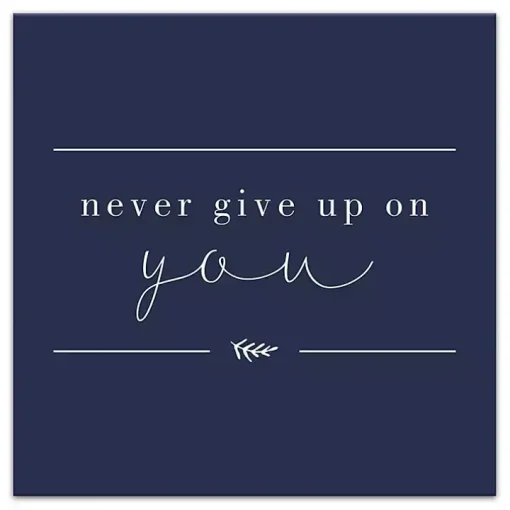 Never Give Up on You Canvas Art Print