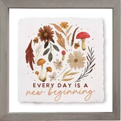New Beginning Fall Foliage Framed Wall Plaque