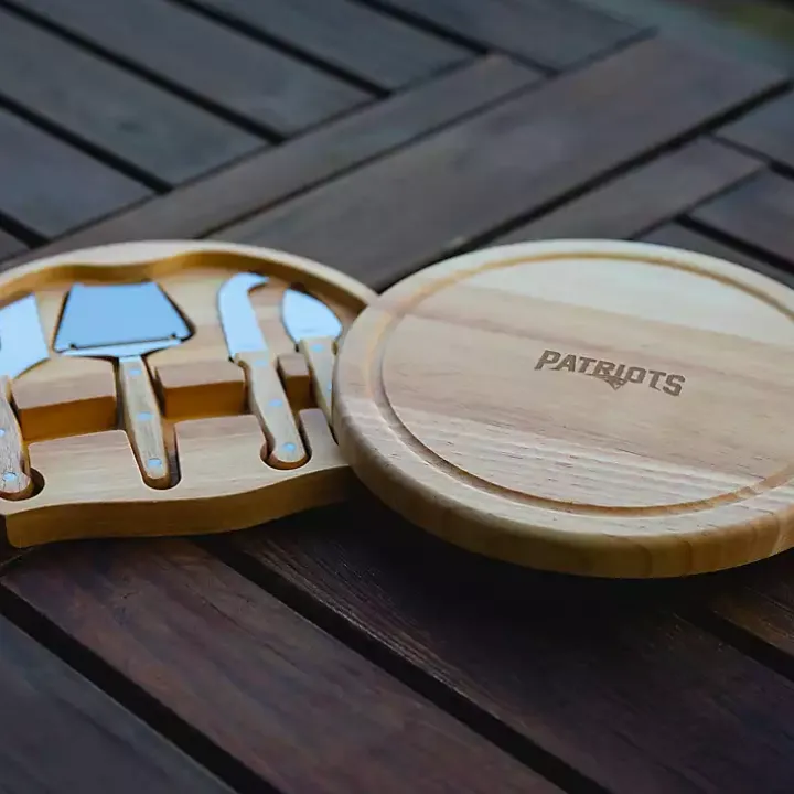 New England Patriots Cheese Board and Tool Set