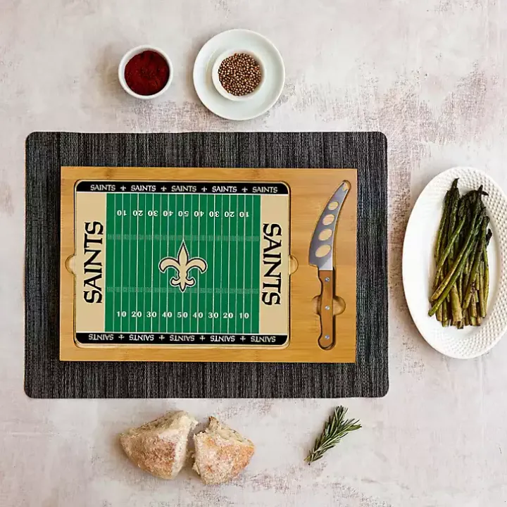 New Orleans Saints Cutting Board & Knife Set