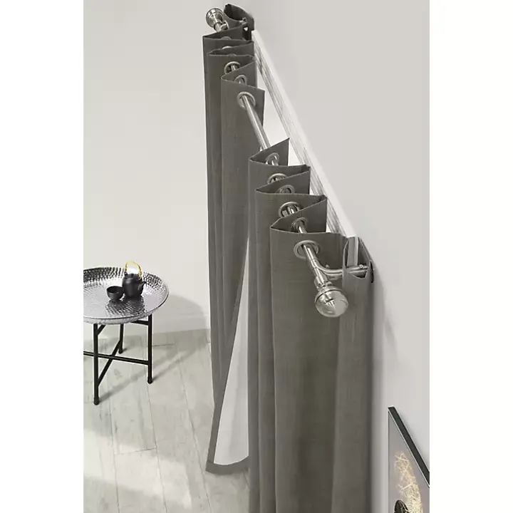 Nickel Blackout Extendable Curtain Rod, 72 in.