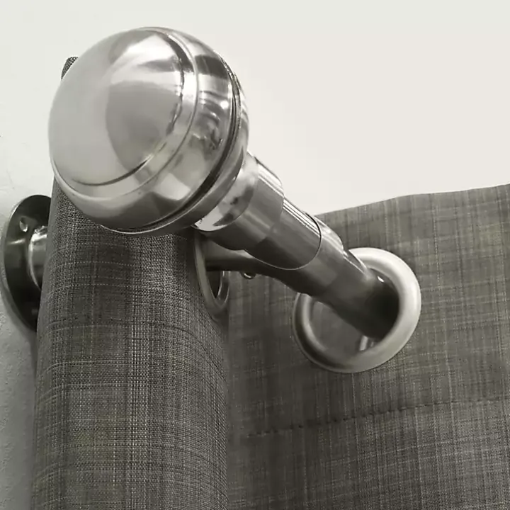 Nickel Blackout Extendable Curtain Rod, 144 in.
