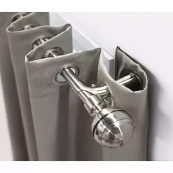 Nickel Blackout Extendable Curtain Rod, 144 in.