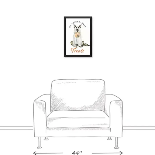 No Tricks, Only Treats Framed Canvas Art Print