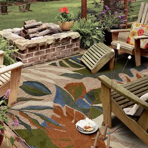 North Shore Botanical Outdoor Area Rug, 9x12