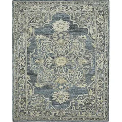 Nucia Denim Blue Hand-Tufted Area Rug, 5x7