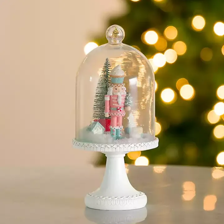 Nutcracker and Candy Glass Cloche